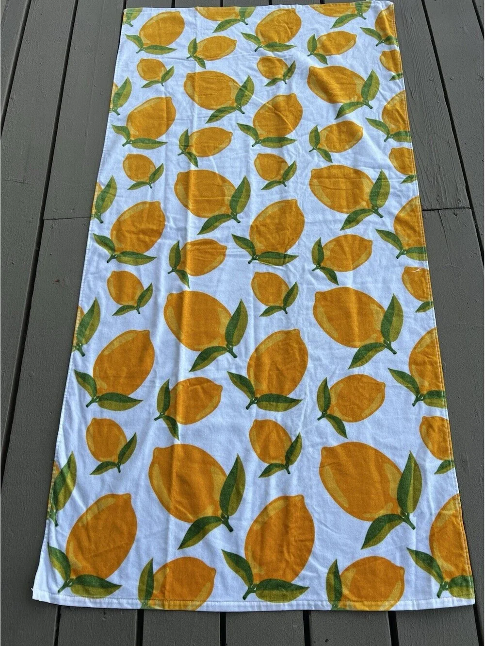 West Loop Quick-drying Yellow Lemon Beach Towel- lightweight Microfiber 62”X31”